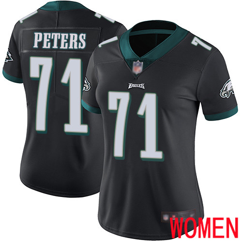 Women Philadelphia Eagles 71 Jason Peters Black Alternate Vapor Untouchable NFL Jersey Limited Player Football